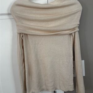 Chic Off-Shoulder Cream Sweater